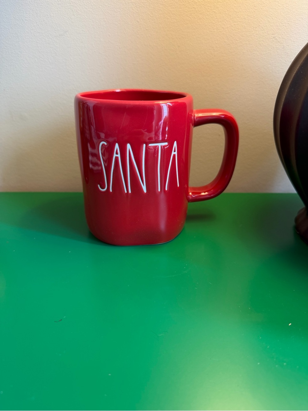 Rae Dunn Red 'Santa' Ceramic Mug - Festive Holiday Coffee Cup